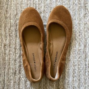 Lucky Brand corduroy ballet flats, size 38 (7.5)